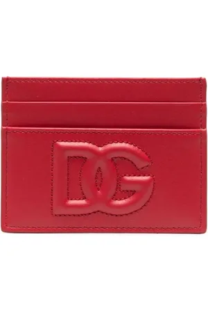 Dolce & Gabbana Kortholder i læder med præget logo