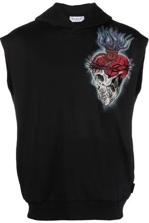 Philipp Plein ærmeløs Love Tattoo hættetrøje