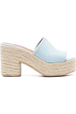 Moschino 105mm mules med plateausål i bast