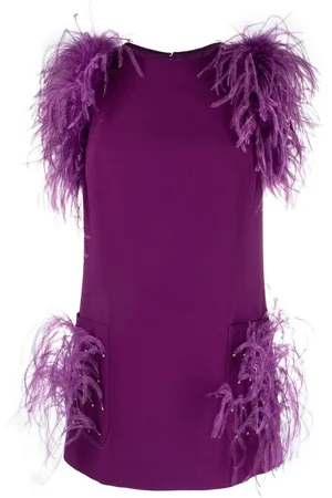 Elie saab Draperet slå-om-bluse med fjerkant