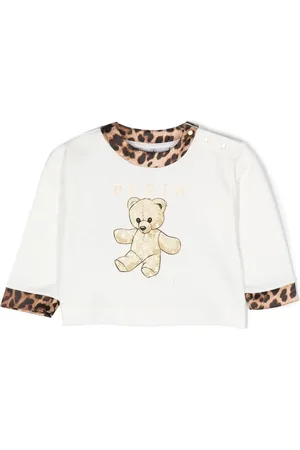 Philipp Plein Top med leopardtryk og bamsetryk