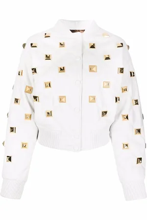 Philipp Plein Quiltet bomberjakke med nitter