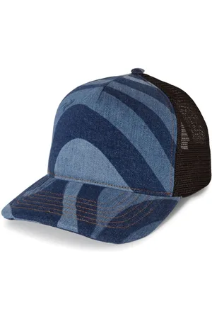 Puccini Trucker-kasket i denim med Marmo-tryk