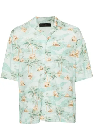 AMIRI Repeat Palm Camp skjorte