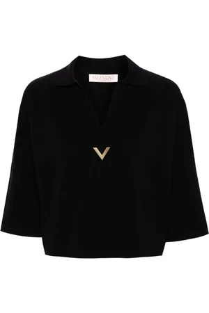 VALENTINO GARAVANI Trøje i jomfruuld med V-logo