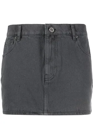 ROTATE Denimnederdel med logomærke