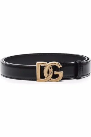 Dolce & Gabbana Læderbælte med logospænde
