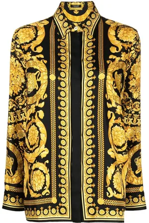 VERSACE Skjorte i silke med baroktryk