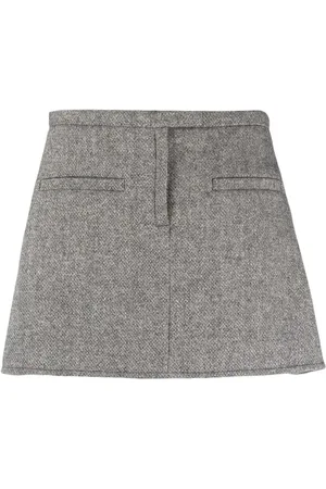 Courrèges Kort Caviar trapeze nederdel