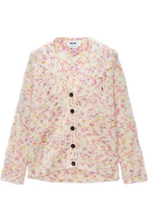 Msgm Kabelstrikket cardigan med slitageeffekt