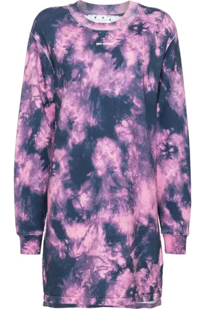 OFF-WHITE Sweatshirt-kjole med piletryk og batiktryk