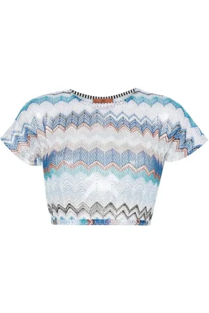 Missoni Cropped top med zigzagmønster