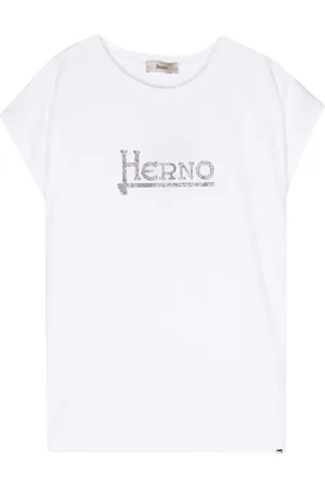 HERNO T-shirt med nitte-logo