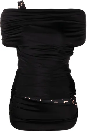 Marine Serre Body Shelter top med off-shoulder-snit