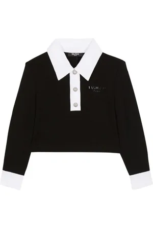Balmain Polo-sweatshirt med kontrastkrave