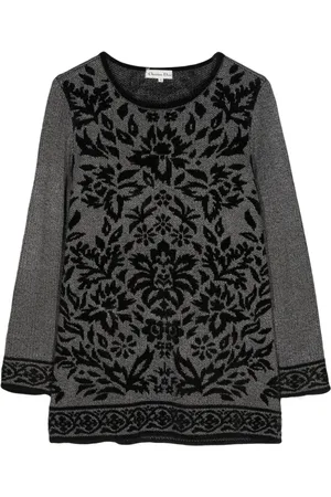 Dior Blomstret trøje i jacquard med rund hals