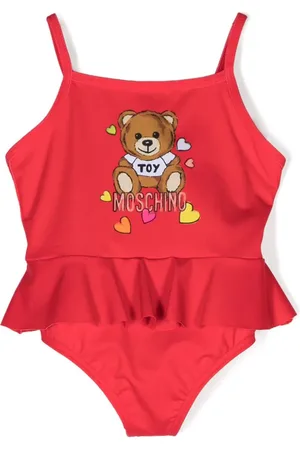 Moschino Badedragt med bamsetryk og svaj