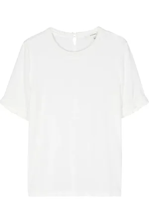 Frame T-shirt med hæklet kant