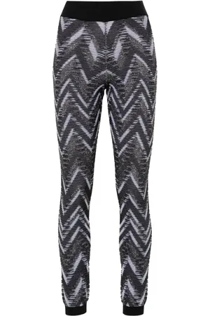 Missoni Zigzag-vævede leggings i lurex