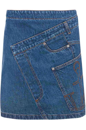 J.W.Anderson Twisted JW-initials anchor logo denim miniskirt