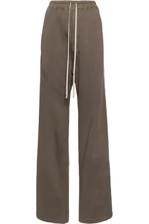 Rick Owens Drawstring cotton wide-leg trousers