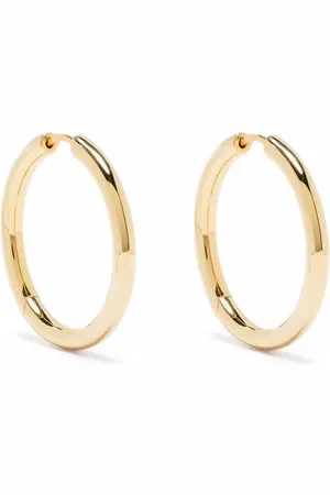 TOM WOOD Large gold-plated hoop earrings