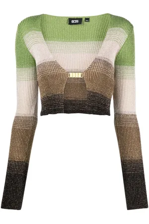 GCDS Cropped cardigan i lurex med degradé-effekt