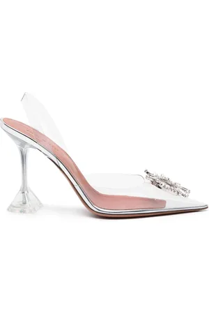 Amina Muaddi Begum Glass 95mm pumps med slingback