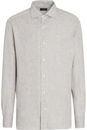 Ermenegildo Zegna TEEN-langærmet skjorte i hør