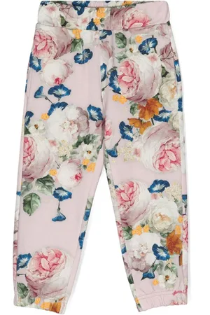 MONNALISA Joggingbukser i jersey med blomstret tryk