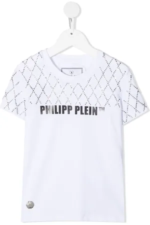 Philipp Plein Kortærmet T-shirt med rhinsten-udsmykning