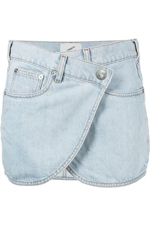 COPERNI Kort asymmetrisk denimnederdel