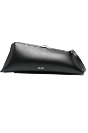 The Attico 8.30pm clutch i læder med logotryk