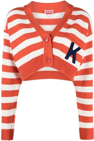 Kenzo Cropped cardigan med striber