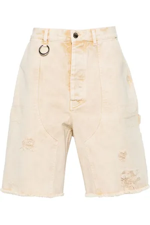 Etudes Friche denimshorts med slitageeffekt