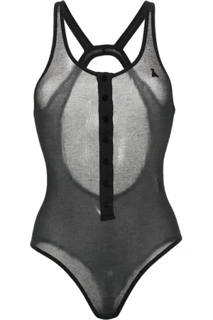 ANDREADAMO Ribbet bodysuit med åben ryg
