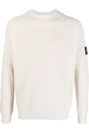 Calvin Klein Trøje i vaffelstrik med logomærke