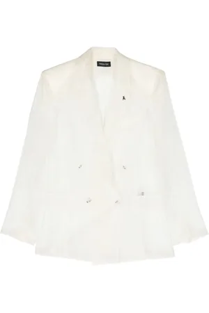 Patrizia Pepe Dobbeltradet gennemsigtig blazer