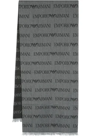 Emporio Armani Strikket tørklæde med monogram