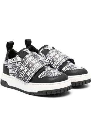 Moschino Sneakers med logotryk og burrelukning