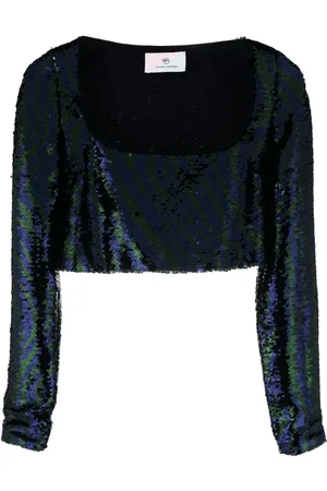 Chiara Ferragni Cropped top med pailletudsmykning