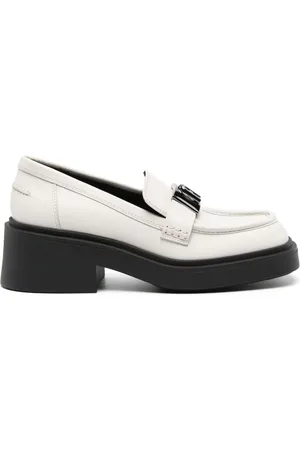 Furla 58mm læderloafers med logoplade
