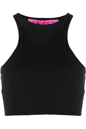 GAUGE81 Cropped finstrikket vesttop