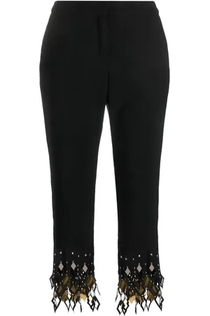 Paco rabanne Cropped bukser med nitte-ankler