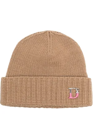 Dsquared2 Strikket hue med monogramplade