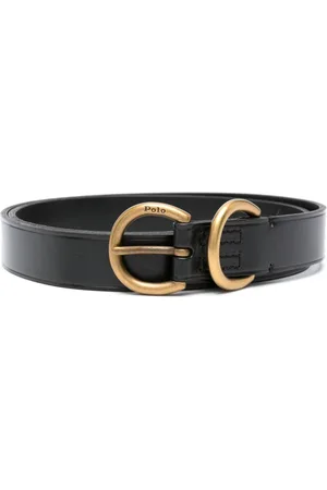 Ralph Lauren Læderbælte med dobbelt ring