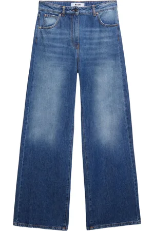Msgm Jeans med brede ben og logoapplikation