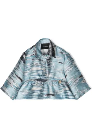 John Richmond Peplum-bluse med slitageeffekt