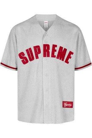 Supreme Ultrasuede baseball-jersey i mesh