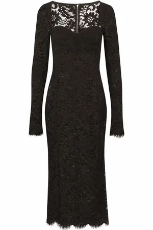 Dolce & Gabbana Kort blondekjole med takket kant